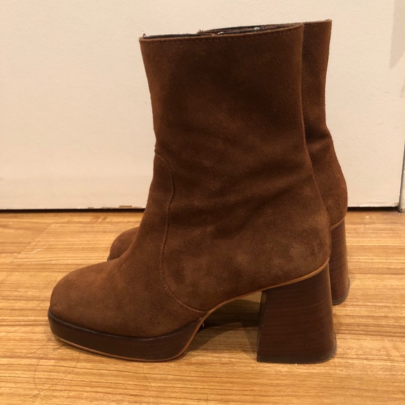 Jonak platform suede boots 37 - Picture 4 of 5
